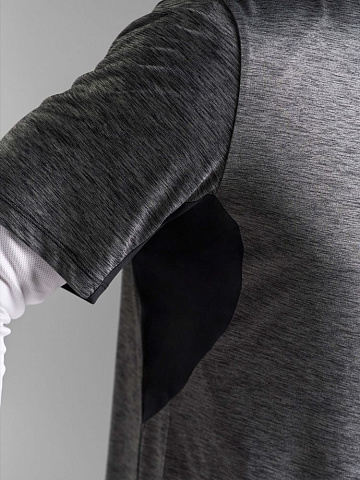 Футболка спортивная унисекс Storm, черный меланж - рис 7.