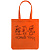 Холщовая сумка «Полный птц», оранжевая - миниатюра - рис 3.