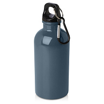 Одностенная бутылка для воды с карабином Oregon, изготовленная из нержавеющей стали, сертифицированной по стандарту RCS, объемом 400 мл - Hale Blue