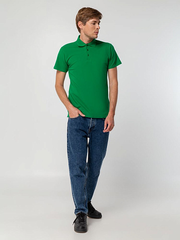 Рубашка поло мужская Spring 210, ярко-зеленая - рис 9.