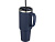 Sydney медная кружка с двойными стенками, сертифицированная согласно RCS, с вакуумной изоляцией и соломинкой, 1200 мл - Темно - синий - миниатюра
