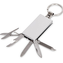 Мультитул-брелок 5-в-1 Badge, серебристый