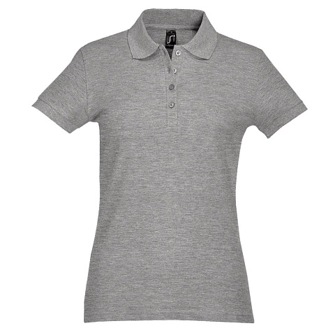 Рубашка поло женская Passion 170, серый меланж - рис 2.