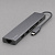 USB Type-C хаб 7-в-1, HDMI, Power Delivery, 2xUSB 3.0, RJ45, microSD/SD, графит, Deppa - миниатюра