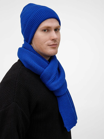 Шарф Nobilis Mono, синий (аква) - рис 8.