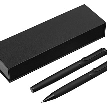 Подарочный набор из 2-х ручек Black Lama soft-touch, черный