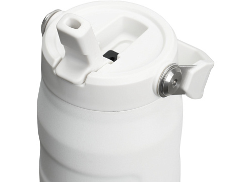 Бутылка для воды объемом 700 мл с откидной трубочкой Stanley IceFlow™ 2.0 - Frosted white - рис 3.