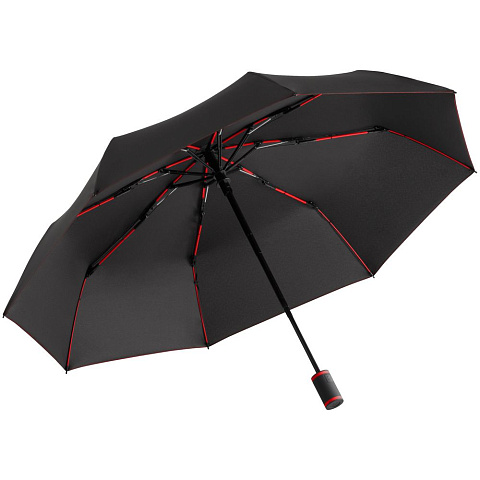 Зонт складной AOC Mini с цветными спицами, красный - рис 2.