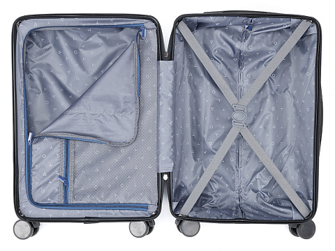 Чемодан TORBER Onego, синий, ABS-пластик, 59,5 х 39,5 х 24 см, 46 л - рис 4.