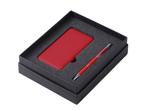Подарочный набор c ручкой и повербанком 5000 mAh, красный - рис 2.
