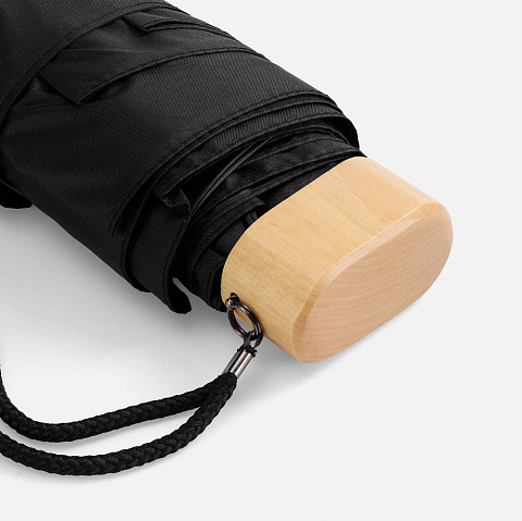 Зонт складной RainCase в чехле-сумке, черный - рис 6.