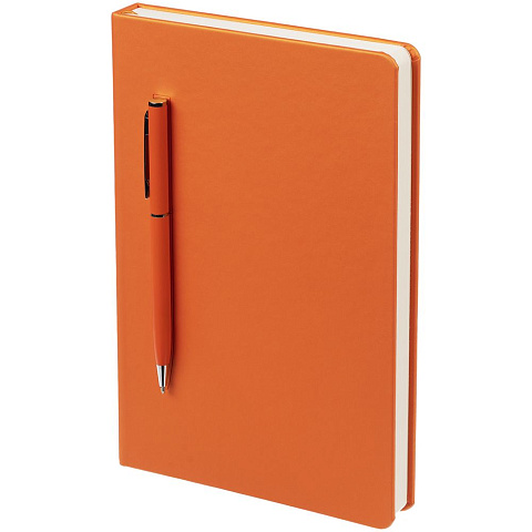 Ежедневник Magnet Shall с ручкой, оранжевый - рис 2.