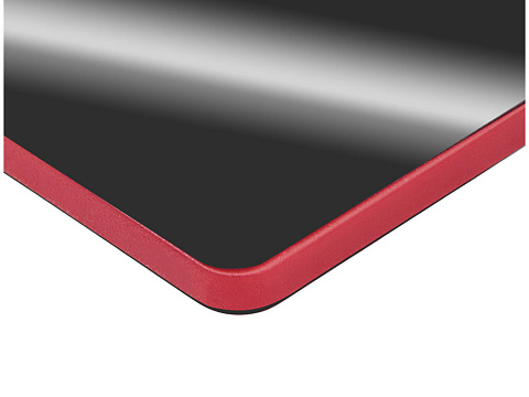 Металлический брелок с пластиковой цветной вставкой SteelPop Rct, серебристый с красным - рис 3.