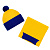 Шарф Snappy, желтый с синим - миниатюра - рис 5.