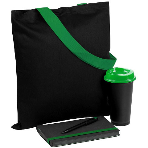 Набор Velours Bag, черный с зеленым - рис 2.