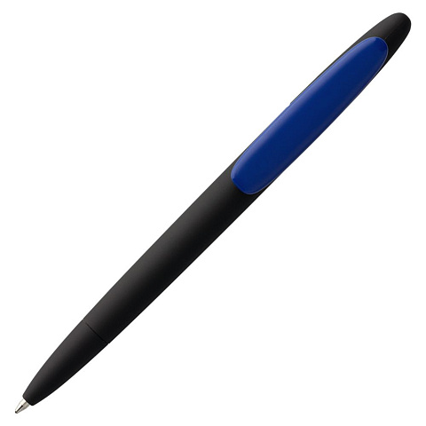 Ручка шариковая Prodir DS5 TRR-P Soft Touch, черная с синим - рис 5.