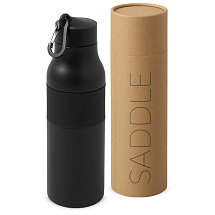 Вакуумная термобутылка с карабином Saddle, 530 мл, черный