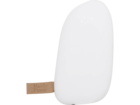 Внешний аккумулятор в форме камня Stone, 5200 mAh, белый - рис 4.