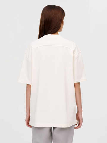 Футболка оверсайз унисекс Sideline, молочно-белая - рис 14.