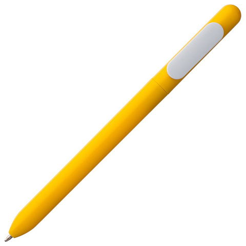 Ручка шариковая Swiper, желтая с белым - рис 3.