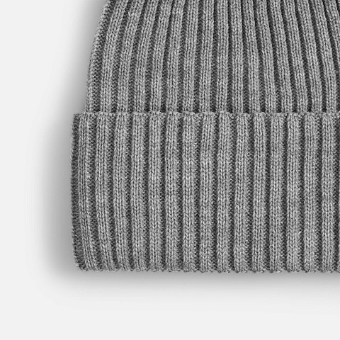 Шапка Yong, серый меланж (эбонит) - рис 3.