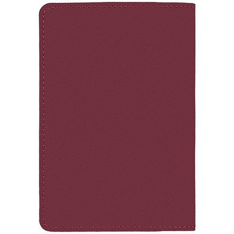Обложка для паспорта Alaska, бордовая - рис 3.