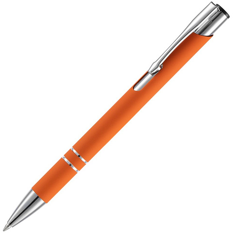 Ручка шариковая Keskus Soft Touch, оранжевая - рис 2.