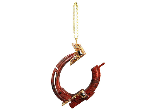 Елочные игрушки (Лошадь+Подкова).Символы года Гранат - рис 5.