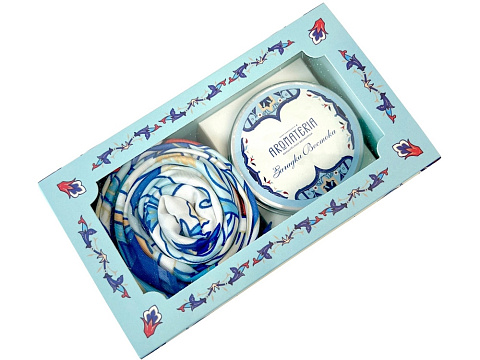 Набор: платок Арабески и свеча Загадка Востока - рис 2.