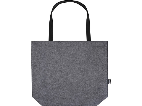 Эко-сумка фетровая Felta с широким дном , серый - рис 2.