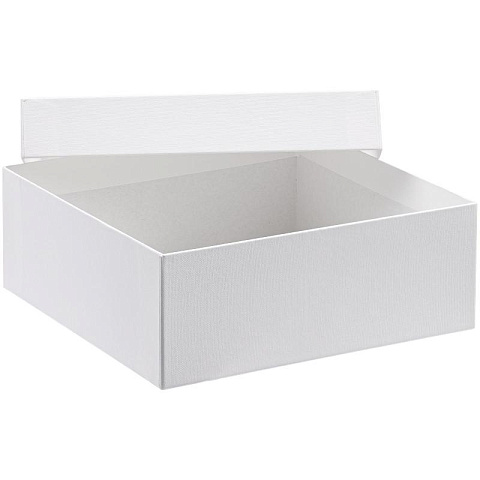 Подарочная коробка белая "Новогодняя" (22х20 см) - рис 2.