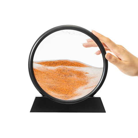 Песочная картина-антистресс Pleasantville, черная с оранжевым - рис 7.