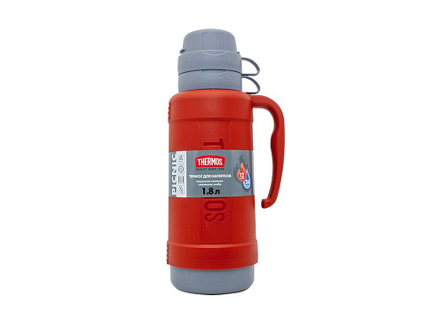 Термос со стеклянной колбой тм THERMOS PICNIC 40 Series Red 1,0L - рис 5.