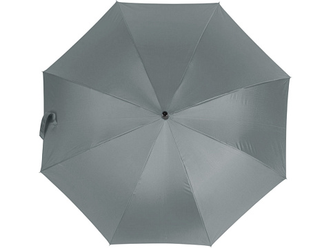 Зонт-трость Reviver с куполом из переработанного пластика, серый - рис 4.
