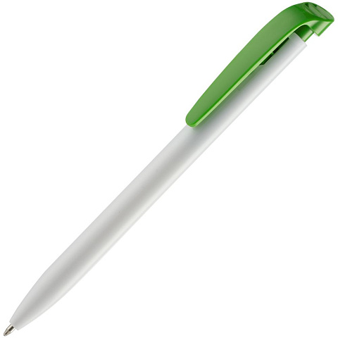 Ручка шариковая Favorite, белая с зеленым - рис 2.