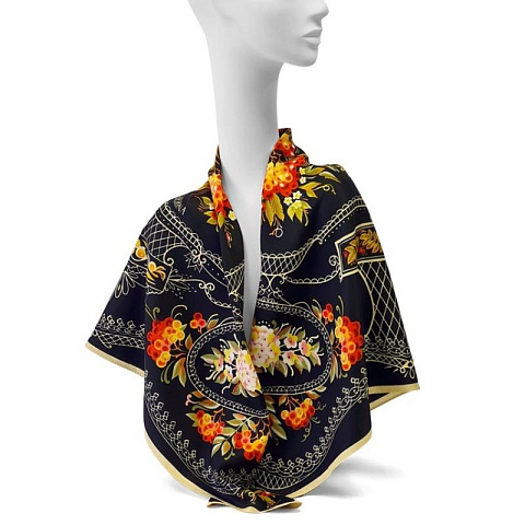 Подарочный шелковый платок "Поднос" - рис 4.