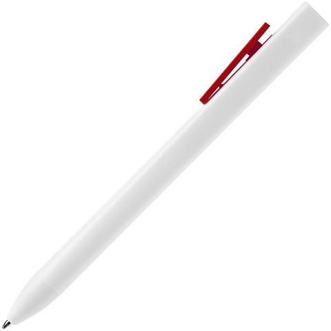 Ручка шариковая Swiper SQ, белая с красным - рис 4.