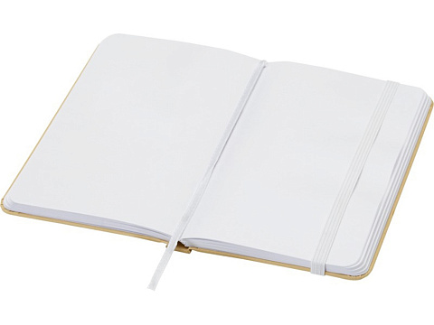 Reed блокнот формата А6 из переработанного материала в твердой обложке с простыми страницами - Белый - рис 4.