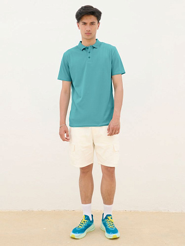 Рубашка поло унисекс Pitcher, розовая (ribbon pink) - рис 6.