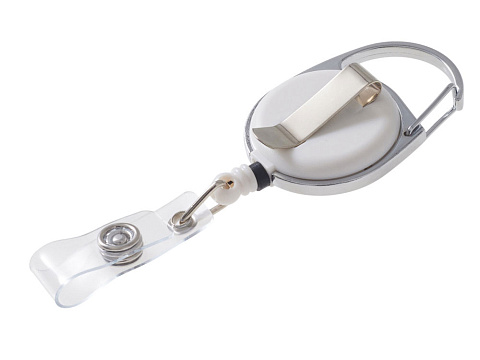 Бейдж с рулеткой-карабин Favor, черный - рис 7.