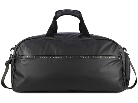Сумка спортивная BUGATTI БЛАНК | BLANC, чёрная, тарпаулин/полиэстер, 52х26х27,5 см - рис 2.