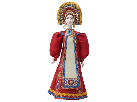 Подарочный набор: кукла фарфоровая, мед, красный - рис 9.