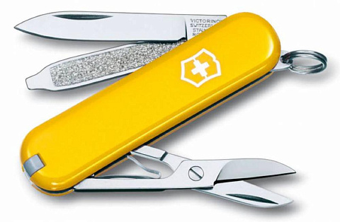 Нож-брелок Classic 58 с отверткой, желтый - рис 2.
