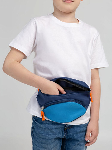 Поясная сумка детская Kiddo, синяя с голубым - рис 7.