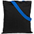 Холщовая сумка BrighTone, черная с ярко-синими ручками - миниатюра - рис 3.