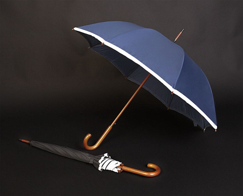 Зонт-трость светоотражающий Reflect, синий - рис 7.