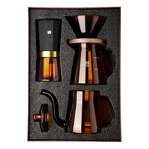 Кофейный набор Amber Coffee Maker Set, оранжевый с черным - рис 3.