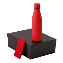 Подарочный набор с термобутылкой и повербанком С2, красный