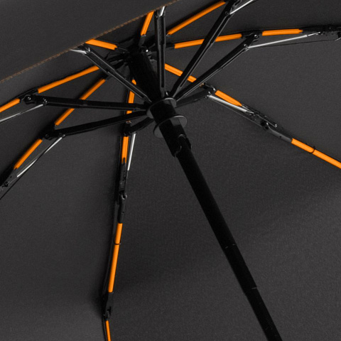 Зонт складной AOC Mini с цветными спицами, оранжевый - рис 3.
