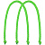 Ручки Corda для пакета L, ярко-зеленые (салатовые) - миниатюра
